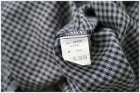 Vestido literario de primavera y otoño, cómodo, de algodón de doble capa, con cuello levantado, de manga larga, holgadas de cuadros - details 12