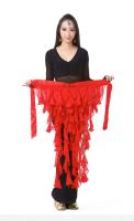 1 pieza de cinturón para el vientre para mujer, cinturón de baile latino, falda de zorro de nueve colas, falda con flecos ondulados - details 4