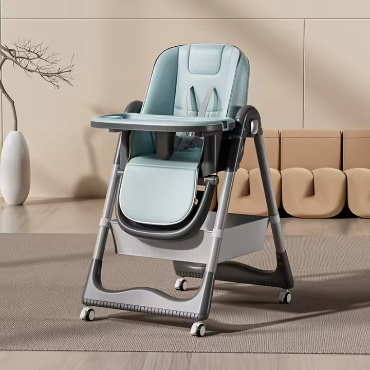 Silla de comedor plegable multifuncional para bebé, sillón reclinable para comer, conveniente, elevado - 1