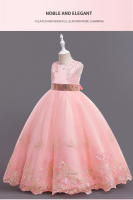 Vestido de noche largo para niñas, estilo princesa, para espectáculos, cumpleaños y eventos. - details 9