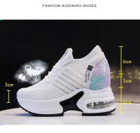 Zapatillas Deportivas para Mujer Suela Suave de Malla, Transpirables, Zapatillas de Correr al Aire Libre, Zapatillas Casuales con Cordones - details 4