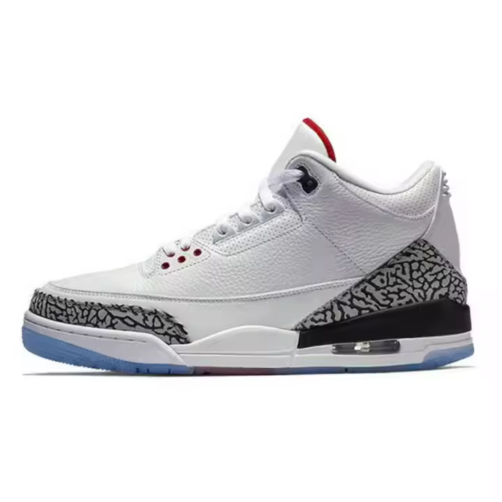 Baloncesto blanco transpirable plano zapatillas de deporte informales zapatillas de deporte para mujer zapatos para correr al aire libre 3s diseñador hombres deportes - 1