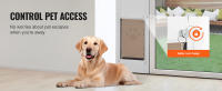 SucceBuy Puerta para Perros para Puerta Corredera de Vidrio, Marco de Aluminio Vidrio Templado para Perros de Tamaño Mediano con Solapa y Cerradura de Estructura de Bisagra - details 3