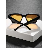 Gafas de Sol Cuadradas de Moda 1/2 PC Montura de Plástico Para Hombres y Mujeres Uso Diario - details 3