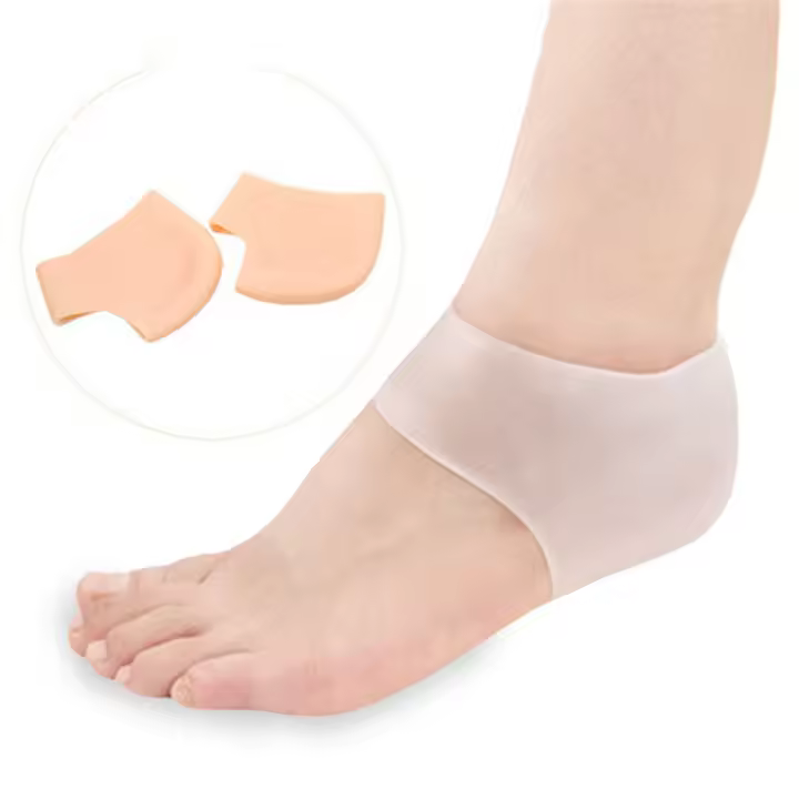 EiD-plantillas de Gel de silicona para fascitis Plantar, calcetines para la tendinitis de Aquiles, callos, esguinces, almohadilla para el talón, alivio del dolor agrietado, hombres y mujeres - 1