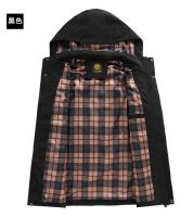 Chaqueta impermeable con capucha para hombre, Parka informal para exteriores, Abrigo con capucha, chaqueta rígida - details 16