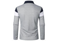 Polo de golf para hombre, camiseta a rayas de manga larga con solapa, ropa deportiva transpirable, primavera y verano - details 9