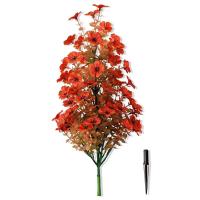 Decoración de césped, planta Artificial, estaca de jardín con estaca, adorno decorativo, decoración de estaca de jardín, decoración de porche, flor de simulación violeta - details 9