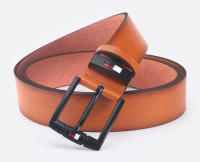 Cinturón de aleación de cuero PU para hombre, cinturón con hebilla cuadrada, color negro, café y marrón, para negocios y ocio, a la moda, 2023 - details 0