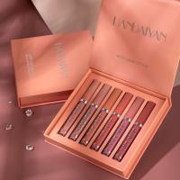 Juego de brillo de labios para mujer, lápiz labial mate, maquillaje de esmalte de labios impermeable de larga duración, Kit de brillo de labios Nude, taza antiadherente, 6 colores - details 31