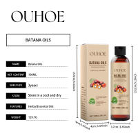 El aceite de ricino de Batana nutre el cuero cabelludo, repara el encrespamiento seco, suaviza el cabello brillante, suave y esponjoso - details 0
