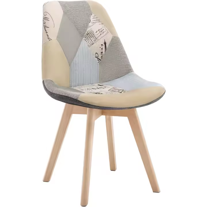 Silla Nórdica Multicolor con Resaldo Estilo Patchwork para Cocina BH29mf-4 - 1