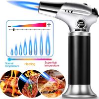 Antorcha de butano recargable para cocina, soplete de soplado de butano con bloqueo de seguridad y llama ajustable (Gas butano no incluido) - details 4