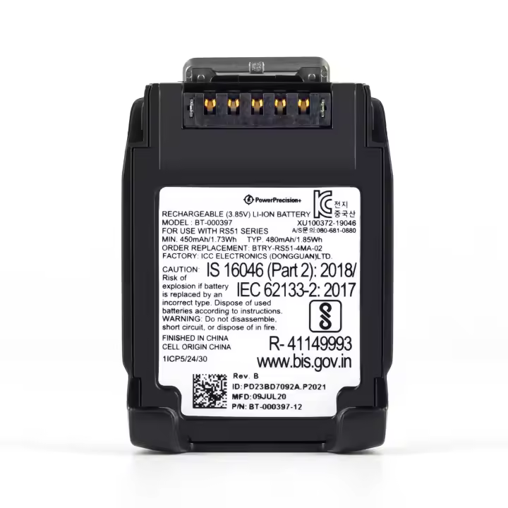 Batería de colector de escaneo de código de barras para zebra, RS51, RS5100, BT-000398, BT-000397BTRY-RS51-7MA-01, BTRY-RS51-4MA-01 - 1
