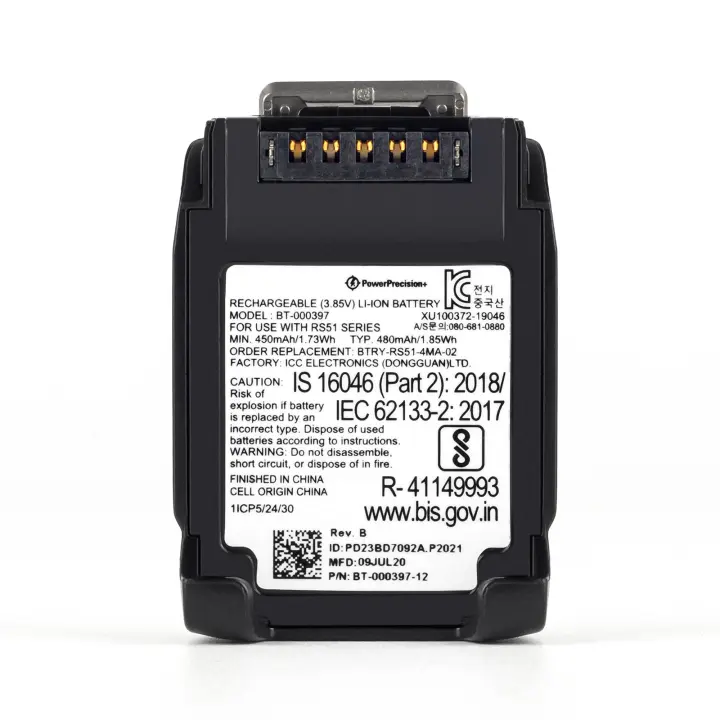 Batería de colector de escaneo de código de barras para zebra, RS51, RS5100, BT-000398, BT-000397BTRY-RS51-7MA-01, BTRY-RS51-4MA-01 - 1