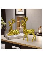 Pareja Creativa Moderna de Ciervos Adorno de Mueble de Sala de Estar Artesanías de Lujo Ligeras - details 30