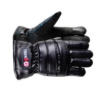 Guantes de cuero para invierno con pantalla táctil, guantes de terciopelo para mantener el calor, equipo de jinete, guantes deportivos impermeables para conducir con dedos completos, esquí - details 4