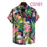 Camisa ajustada de manga corta para hombre, ropa informal con estampado grande, novedad de verano, 2021 - details 38
