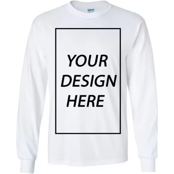 Camiseta de manga larga para adulto Añade tu propio diseño de texto Personalizado - 1