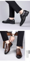 Zapatos de cuero auténtico británico Zapatos de negocios elegantes con cordones - details 11