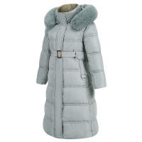 Chaqueta Larga de Invierno con Capucha y Plumón Acolchado para Mujer, PLUMÍFERO - details 1