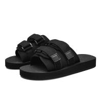 Sandalias de verano para mujer, zapatillas de playa, sandalias negras duraderas, zapatos planos informales de suela gruesa de talla grande para hombre y mujer - details 2