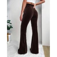 Pantalones acampanados lisos de pana de cintura alta para mujer, moda coreana, nuevos clásicos, Otoño Invierno - details 21