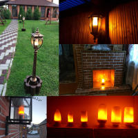 LED Night Light Flame Light Bulb 4 Modes Fire Bulb Lamp Christmas Party Outdoor Indoor Home Decor E27 Base Flickering Nightlight - details 5