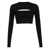 Camiseta de Manga Larga y Ajuste Delgado Cuello Redondo para Mujer Moda Coreana Primavera 2024 - details 7