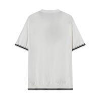 Camiseta de Algodón con Jacquard Cuello Redondo, Manga Corta, Moda Callejera de Verano para Hombres - details 11