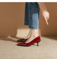 Zapatos de tacón de aguja puntiagudos de charol versátiles clásicos - details 29