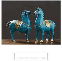 Escultura de caballo, accesorios para el hogar, decoración de sala de estar de estilo chino, estatua Dengshui, decoración de oficina, regalos de inauguración de la casa - details 1