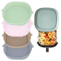 Freidora de aire de 1 piezas, olla de silicona para Pizza, pollo frito, sartén con calefacción, cesta para hornear, bandeja de cocina portátil, accesorios - details 2