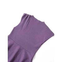 Vestidos cortos de punto estilo patinadora para mujer, cuello redondo, manga asimétrica con pliegues, línea A, primavera 2025 - details 12