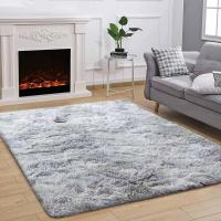 Alfombra Salon Grandes Shaggy Antideslizante Super Suave Pelo Largo Fluffy Alfombra Adecuado para la Decoración de Salas de Estar y Dormitorios (160 x 200 cm, Gris Blanco) - details 22