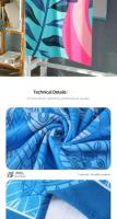 DIZETION Toalla de baño de playa impresa de microfibra absorbente y de secado rápido para Yoga, natación, playa, 70*140CM - details 8