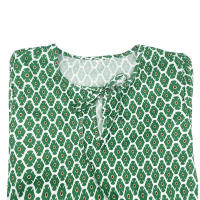 Vestido largo bohemio de verano con manga abombada para mujer, ropa elegante informal con cordón Floral y cuello en V holgado - details 6