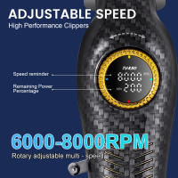 Hatteker-Motor sin escobillas de 8000RPM, cortadora de pelo profesional, cargador Base, pantalla LED, cortadora de pelo, Máquina para cortar cabello para hombres para el hogar - details 9