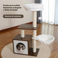 Árbol Rascador para Gatos: Torre de Gatos pequeños con Postes de Sisal Rascador - Altura 68cm - details 3