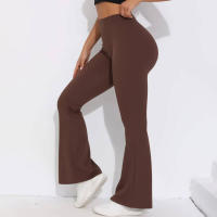 Hamidou-pantalones acampanados de Yoga para mujer, Leggings para Fitness, pantalones de cintura alta para levantar el trasero, pantalones de secado rápido para ciclismo y Fitness - details 3