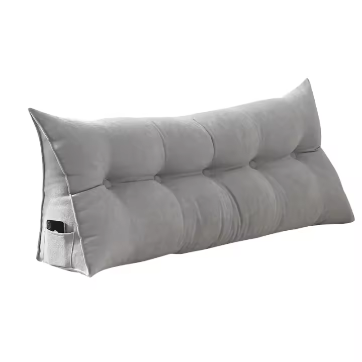 Cojín de Escritura de Lectura Almohada de Soporte de Espalda en Forma de Triángulo 100% Poliéster - 1