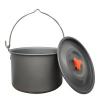 Al aire libre 4-6 personas sartén antiadherente Camping caldero colgante equipo hoguera tiene una olla Picnic portátil - details 2