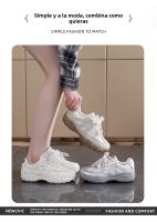 Nuevos Zapatos Casuales De Encaje Para Mujer, Zapatos De Tablero Transpirables De Malla - details 1