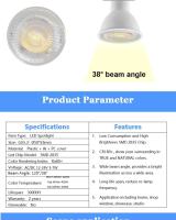 Foco de Luz LED de Baja Voltaje 4-20PCS 12V-24V 38/120 Grados Halógenos para Estudio, Sala de Estar - details 11