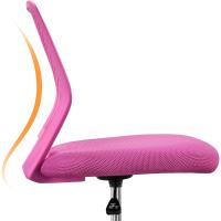 Silla Escritorio de Oficina Ergonómica Silla Giratoria Altura Ajustable sin Reposabrazos Asiento Malla Rosa - details 7