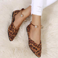Zapatos planos de punta estrecha con estampado de leopardo para mujer, zapatillas informales transpirables sin cordones para exteriores, 2022 - details 6