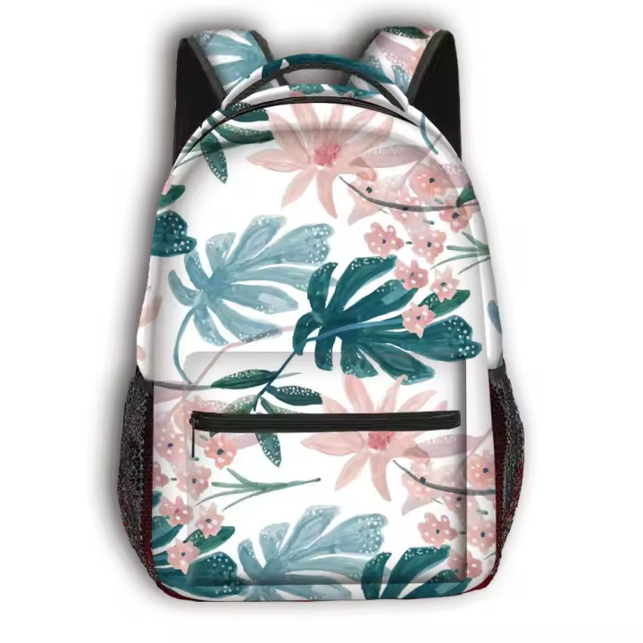 Mochila Escolar de Gran Capacidad 16" Diseño Animado Multicolor con Estampado Completo - 1