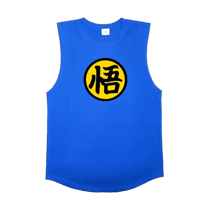 Camiseta sin mangas de algodón Muscleguys con logotipo de anime japonés para hombres algodón lavado en máquina para primavera/verano - 1