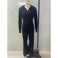 Conjunto de dos piezas de moda para mujer, Top con capucha, pantalones informales, ajustados, primavera - details 34