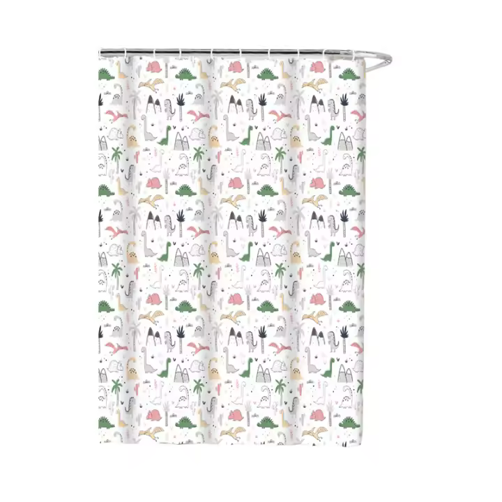 Cortina de ducha PEVA impermeable y a prueba de moho, partición de ducha gruesa para baño e inodoro, sin necesidad de perforar agujeros, enviar ganchos, sin poste - 1
